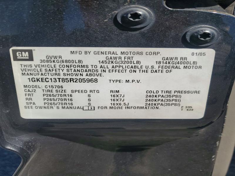 69962916 :رقم المزاد ، 1GKEC13T85R205968 vin ، 2005 Gmc Yukon مزاد بيع