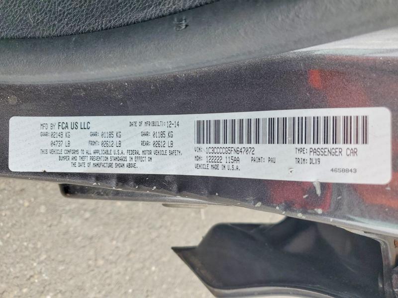Aukcja sprzedaży 2015 Chrysler 200, vin: 1C3CCCCG5FN647072, numer aukcji: 69405806