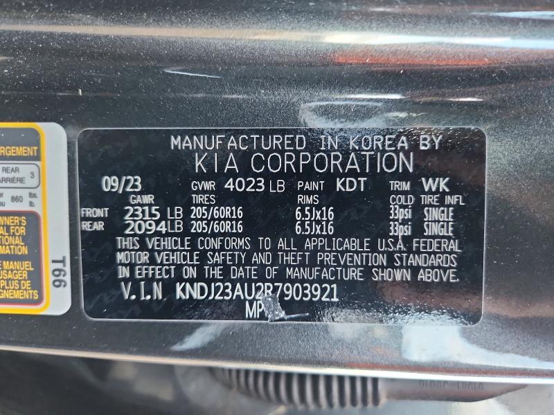 2024 Kia Soul მანქანა იყიდება აუქციონზე, vin: KNDJ23AU2R7903921, აუქციონის ნომერი: 69352546