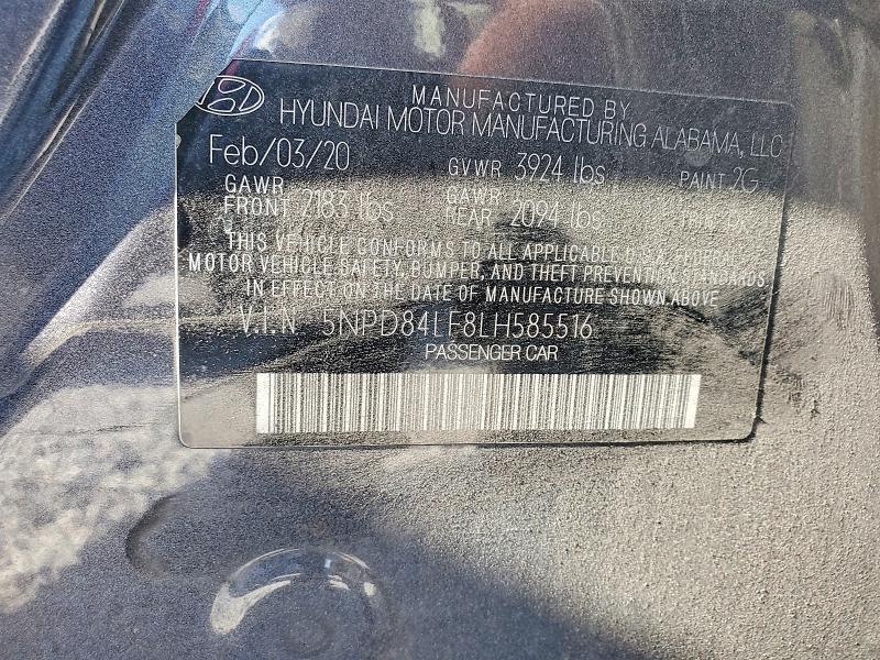 Aukcja sprzedaży 2020 Hyundai Elantra, vin: 5NPD84LF8LH585516, numer aukcji: 68648306