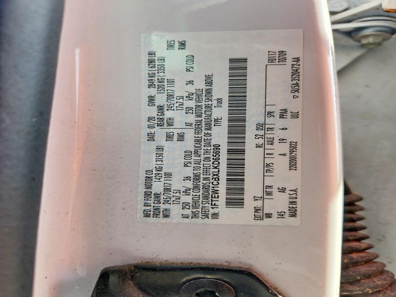 2020 Ford F150 მანქანა იყიდება აუქციონზე, vin: 1FTEW1CBXLKD65690, აუქციონის ნომერი: 67037876