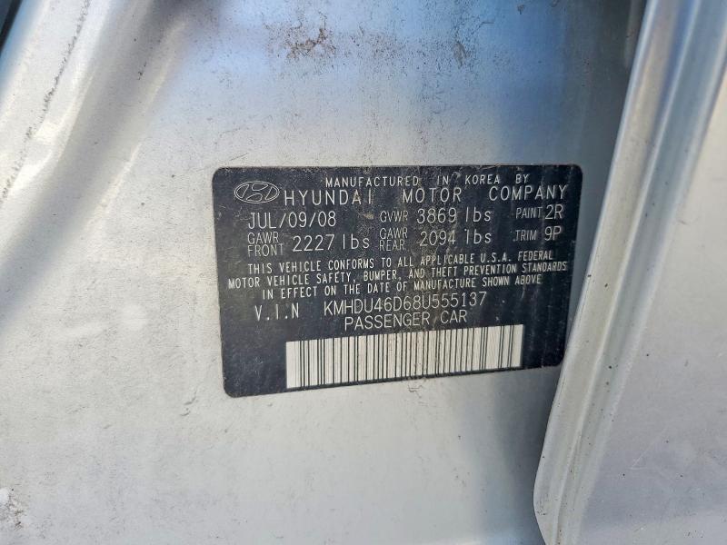 Aukcja sprzedaży 2008 Hyundai Elantra, vin: KMHDU46D68U555137, numer aukcji: 70823116
