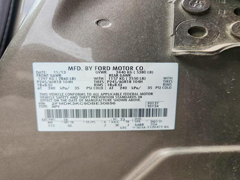 Продажа на аукционе авто 2013 Ford Edge, vin: 2FMDK3KC9DBE30856, номер лота: 70105206
