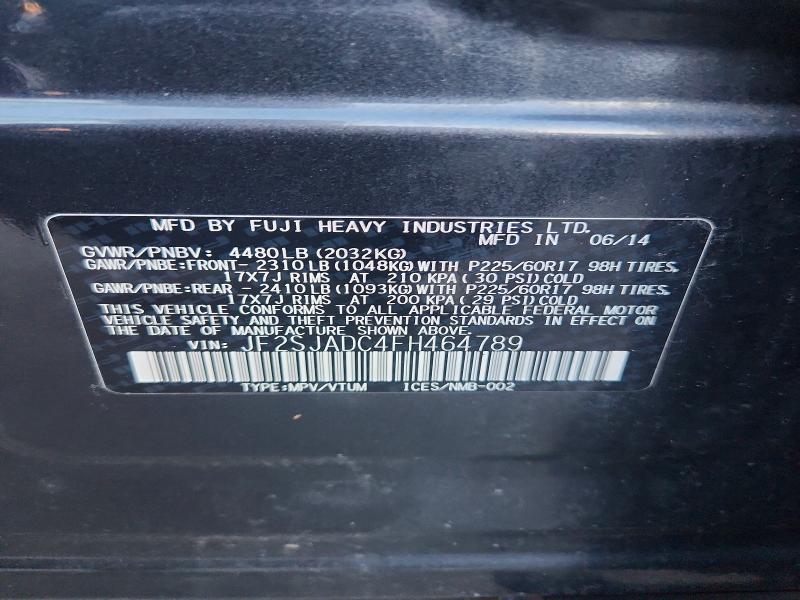 Aukcja sprzedaży 2015 Subaru Forester, vin: JF2SJADC4FH464789, numer aukcji: 70117846
