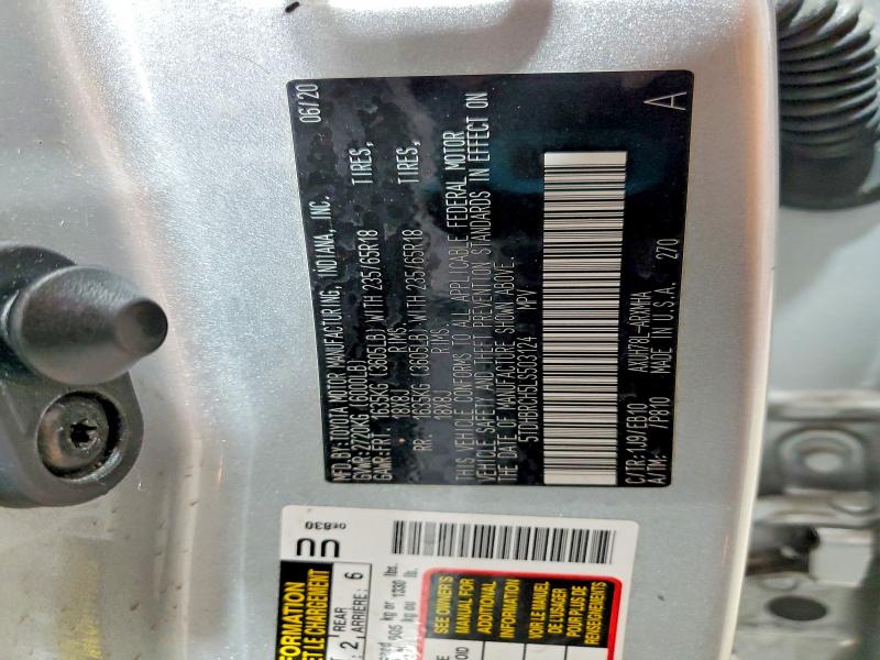 Продажа на аукционе авто 2020 Toyota Highlander, vin: 5TDHBRCH5LS503124, номер лота: 69889196