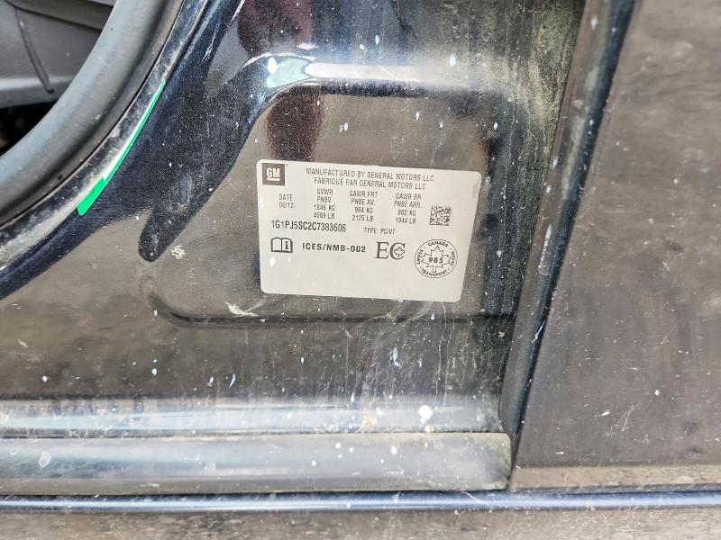 Продажа на аукционе авто 2012 Chevrolet Cruze, vin: 1G1PJ5SC2C7383606, номер лота: 62647376