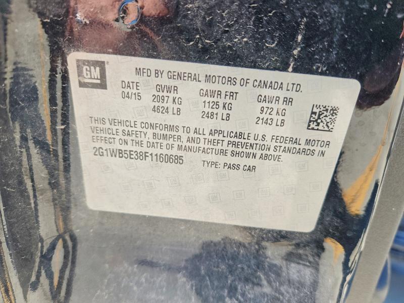 70043976 :رقم المزاد ، 2G1WB5E38F1160685 vin ، 2015 Chevrolet Impala Limited مزاد بيع
