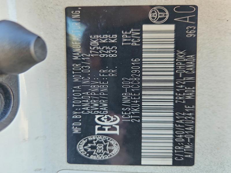 Продаж на аукціоні авто 2012 Toyota Matrix, vin: 2T1KU4EE1CC829016, номер лоту: 70158546