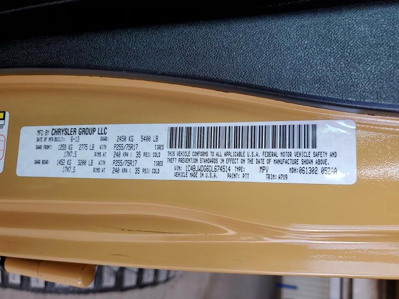 2013 Jeep Wrangler Unlimited მანქანა იყიდება აუქციონზე, vin: 1C4BJWDG6DL674514, აუქციონის ნომერი: 69341866