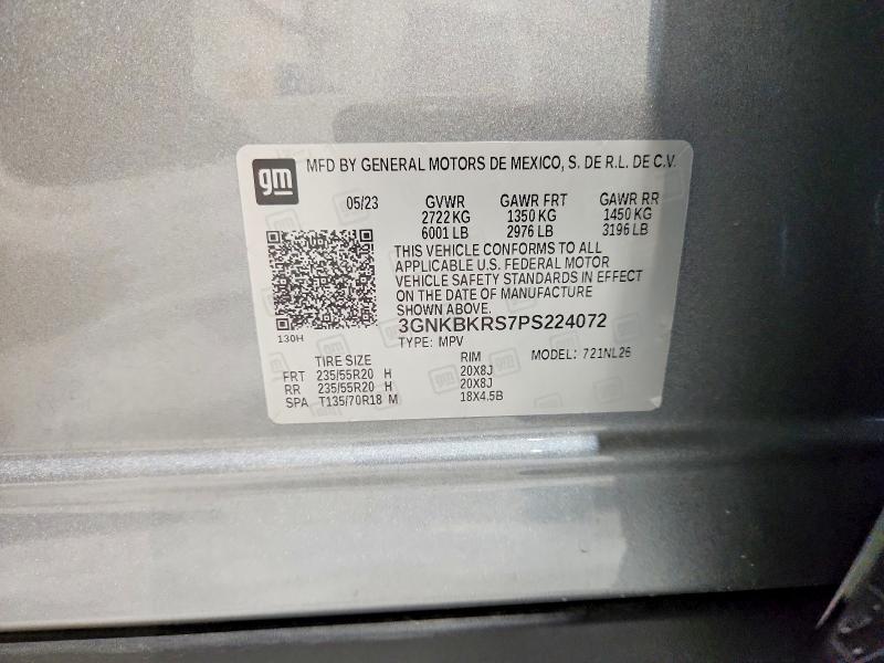 68685386 :رقم المزاد ، 3GNKBKRS7PS224072 vin ، 2023 Chevrolet Blazer مزاد بيع