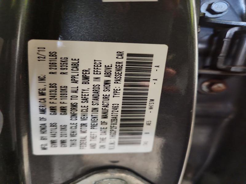 2011 Honda Accord მანქანა იყიდება აუქციონზე, vin: 1HGCP2F82BA072463, აუქციონის ნომერი: 67590966