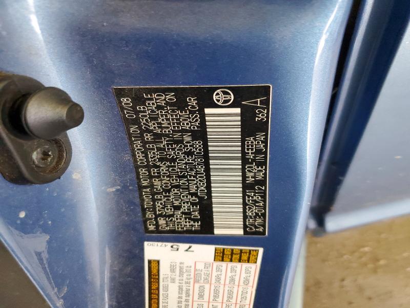 Продажа на аукционе авто 2008 Toyota Prius, vin: JTDKB20U487810588, номер лота: 70117606