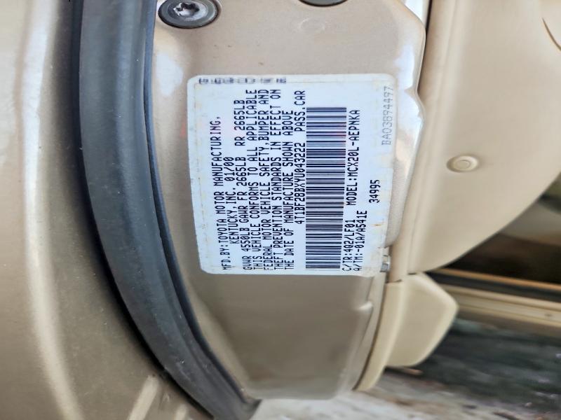 Auction sale of the 2000 Toyota Avalon, vin: 4T1BF28BXYU043222, lot number: 67878556