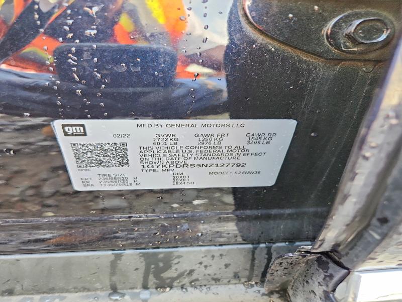 2022 Cadillac Xt6 მანქანა იყიდება აუქციონზე, vin: 1GYKPDRS5NZ127792, აუქციონის ნომერი: 67967896