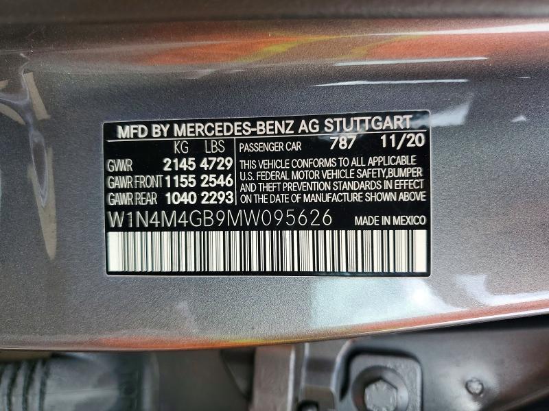 Продажа на аукционе авто 2021 Mercedes-benz Glb, vin: W1N4M4GB9MW095626, номер лота: 68860906