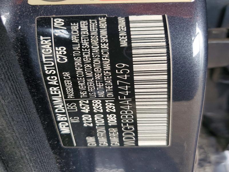 69430426 :رقم المزاد ، WDDGF8BB4AF447459 vin ، 2010 Mercedes-benz C مزاد بيع