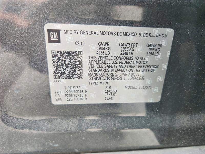 Продажа на аукционе авто 2020 Chevrolet Trax, vin: 3GNCJKSB3LL129465, номер лота: 70330426