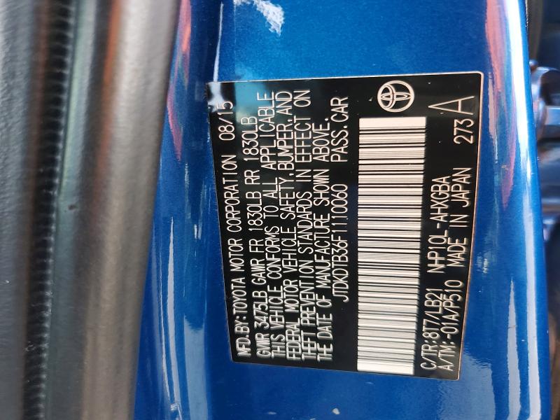 Продажа на аукционе авто 2015 Toyota Prius C, vin: JTDKDTB36F1110060, номер лота: 68770316