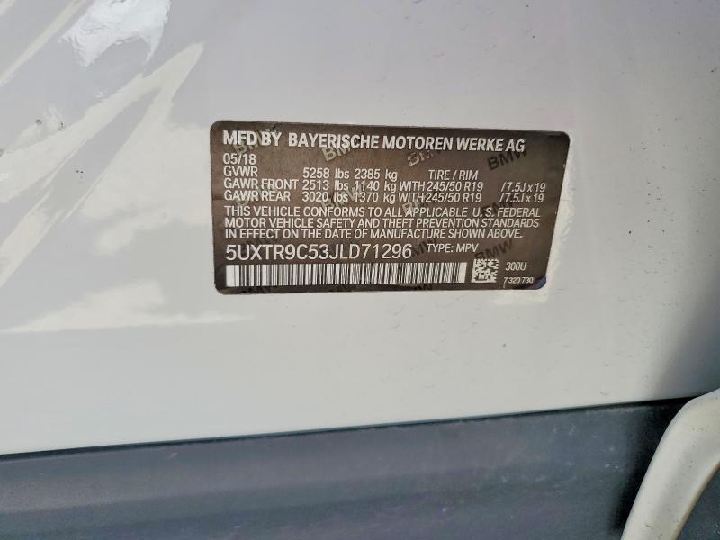 Aukcja sprzedaży 2018 Bmw X3, vin: 5UXTR9C53JLD71296, numer aukcji: 67641786