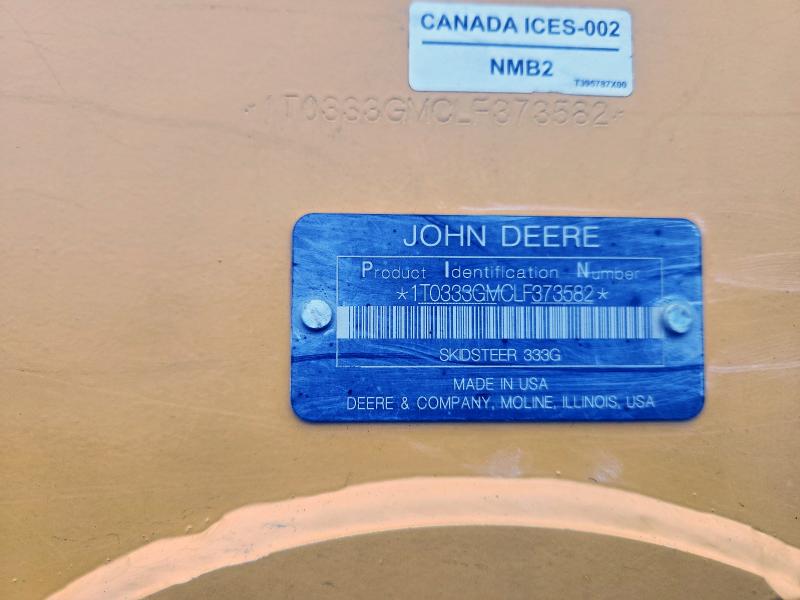 Aukcja sprzedaży 2020 John Deere 333g, vin: 1T0333GMCLF373582, numer aukcji: 68845326