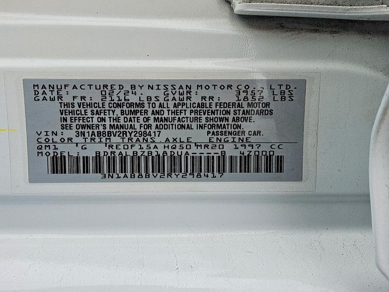 Продаж на аукціоні авто 2024 Nissan Sentra, vin: 3N1AB8BV2RY298417, номер лоту: 69777106