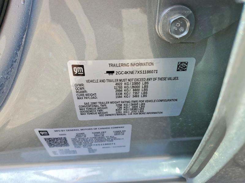 Aukcja sprzedaży 2025 Chevrolet Silverado, vin: 2GC4KNE7XS1186071, numer aukcji: 67615746