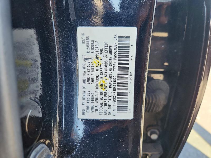 Продаж на аукціоні авто 2016 Honda Accord, vin: 1HGCR2F76GA165530, номер лоту: 70633826