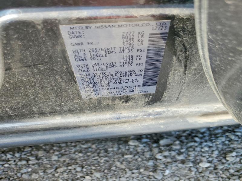 69853906 :رقم المزاد ، 1N6ED1EJ8RN625549 vin ، 2024 Nissan Frontier مزاد بيع