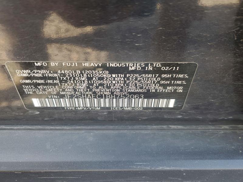 Aukcja sprzedaży 2011 Subaru Forester, vin: JF2SHAEC1BH752063, numer aukcji: 67113916