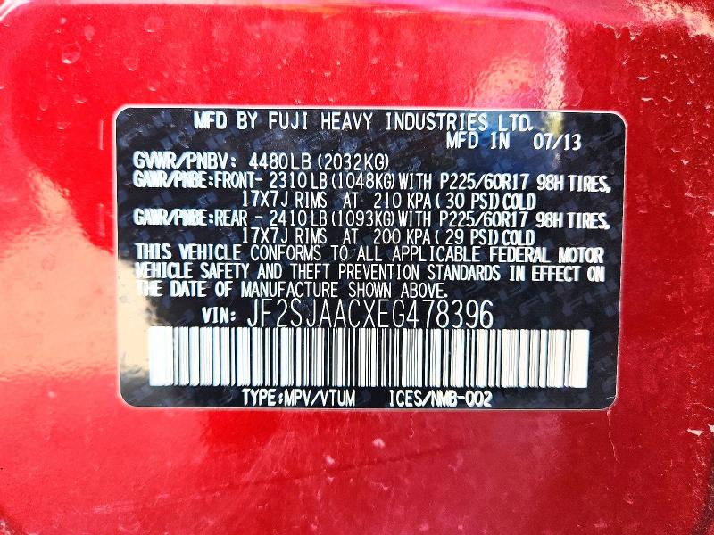 Aukcja sprzedaży 2014 Subaru Forester, vin: JF2SJAACXEG478396, numer aukcji: 69907096