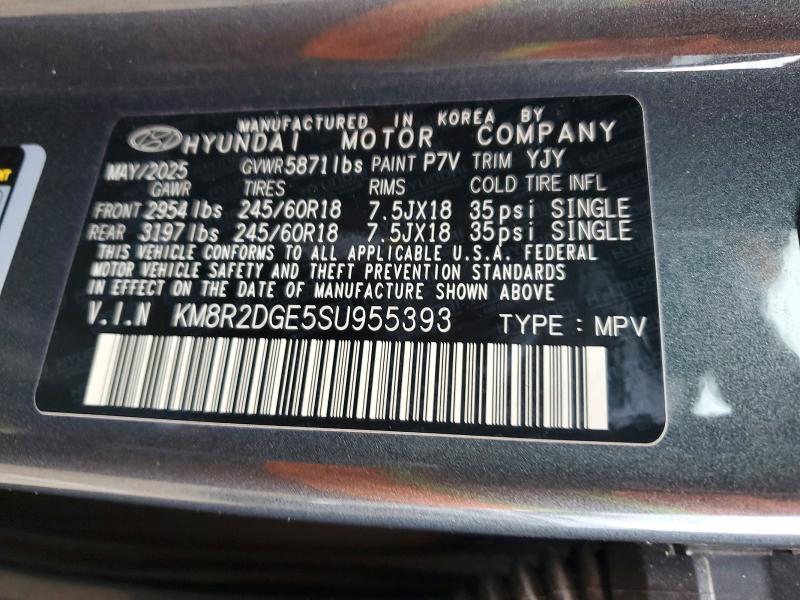 Продаж на аукціоні авто 2025 Hyundai Palisade, vin: KM8R2DGE5SU955393, номер лоту: 71090846