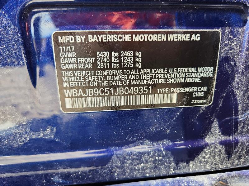 Продаж на аукціоні авто 2018 Bmw M550xi, vin: WBAJB9C51JB049351, номер лоту: 66522836