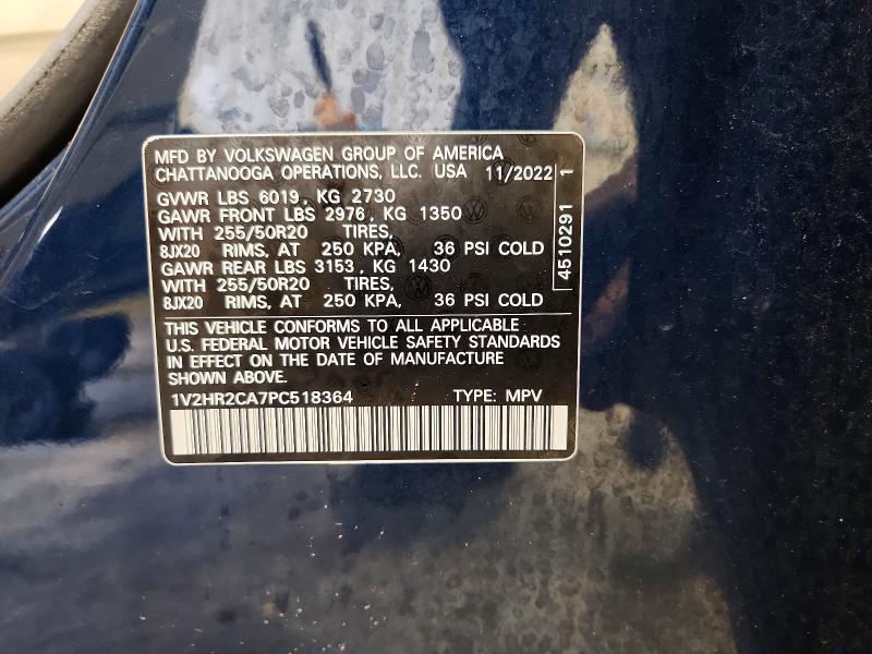 Продаж на аукціоні авто 2023 Volkswagen Atlas, vin: 1V2HR2CA7PC518364, номер лоту: 70904766