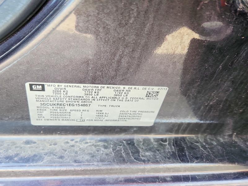 Продажа на аукционе авто 2014 Chevrolet Silverado, vin: 3GCUKREC1EG154867, номер лота: 68392946