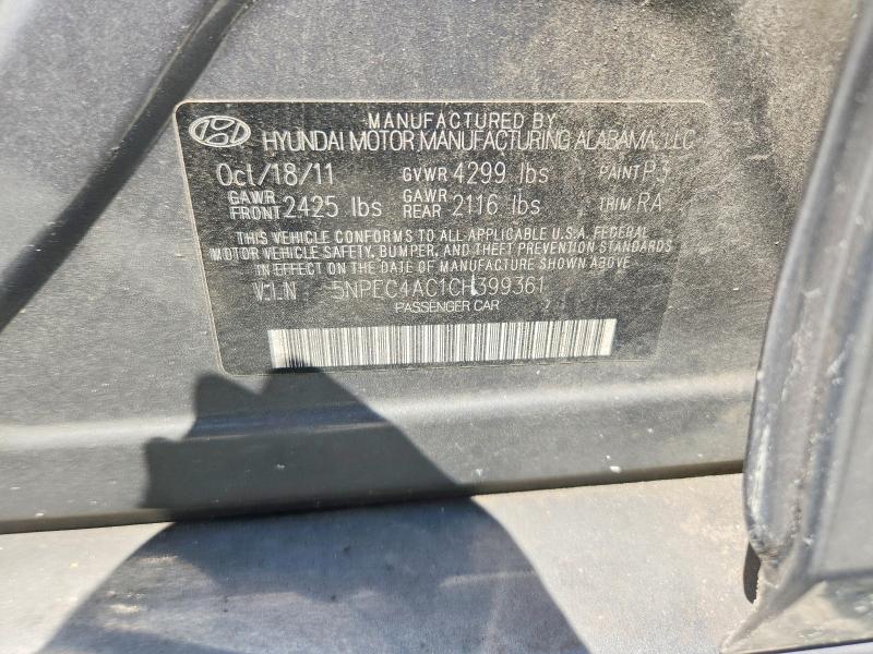 67912856 :رقم المزاد ، 5NPEC4AC1CH399361 vin ، 2012 Hyundai Sonata مزاد بيع