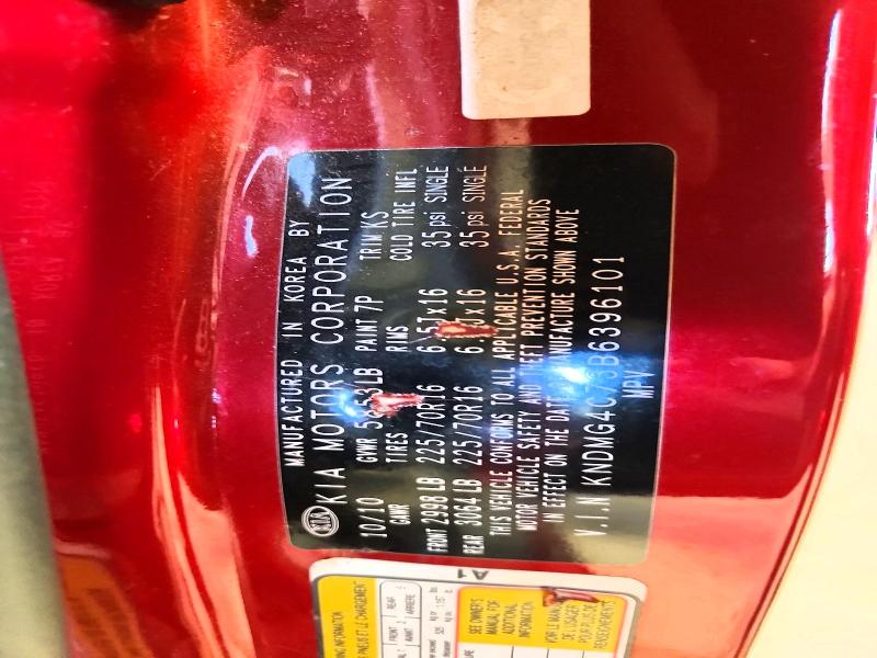 Aukcja sprzedaży 2011 Kia Sedona, vin: KNDMG4C73B6396101, numer aukcji: 68663736