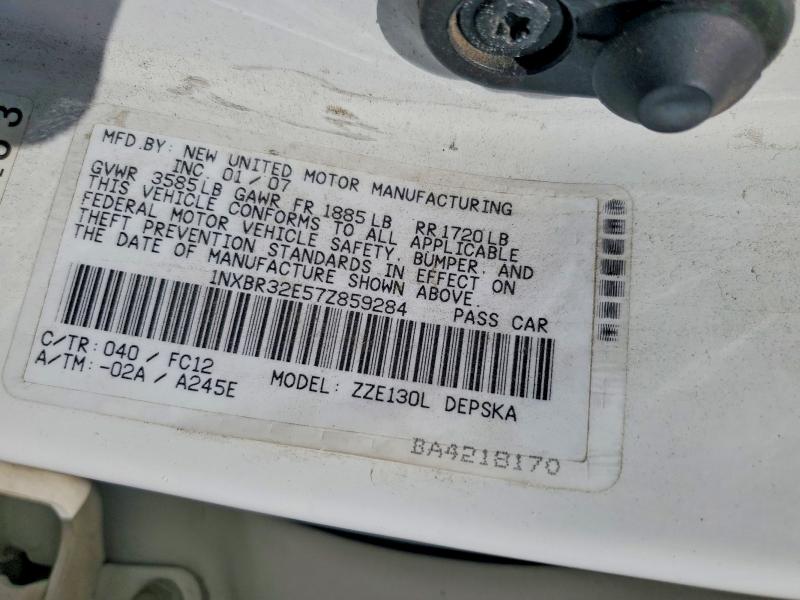 Aukcja sprzedaży 2007 Toyota Corolla, vin: 1NXBR32E57Z859284, numer aukcji: 70890826