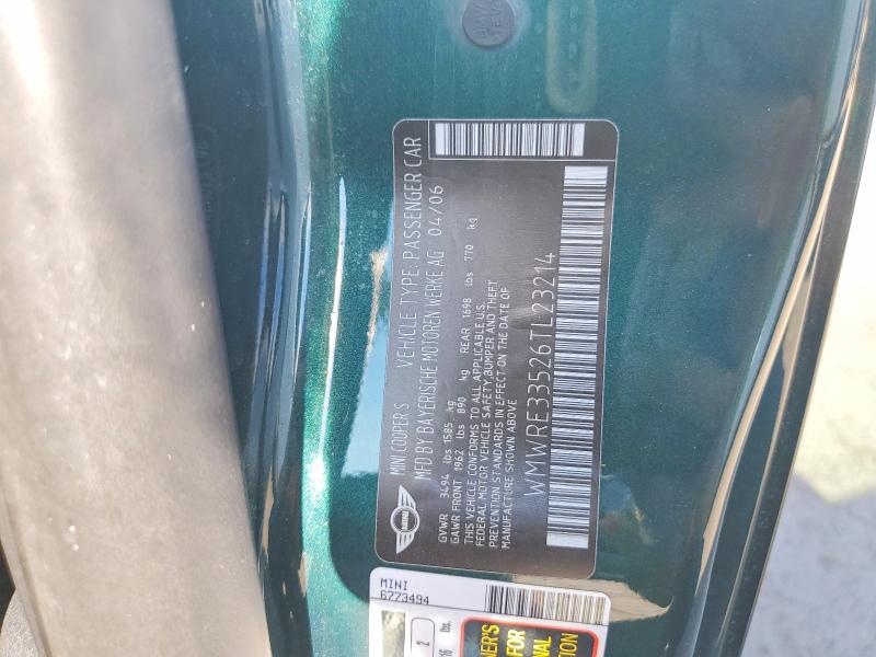 Продажа на аукционе авто 2006 Mini Cooper, vin: WMWRE33526TL23214, номер лота: 70551546