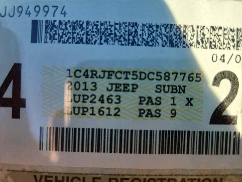 Продажа на аукционе авто 2013 Jeep Grand Cherokee, vin: 1C4RJFCT5DC587765, номер лота: 70362926