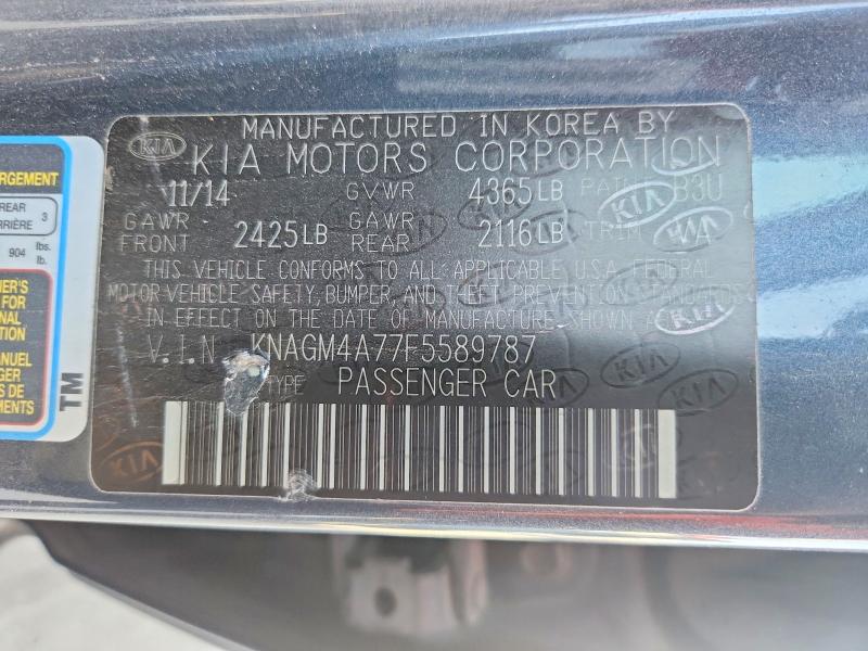Продажа на аукционе авто 2015 Kia Optima, vin: KNAGM4A77F5589787, номер лота: 70449446
