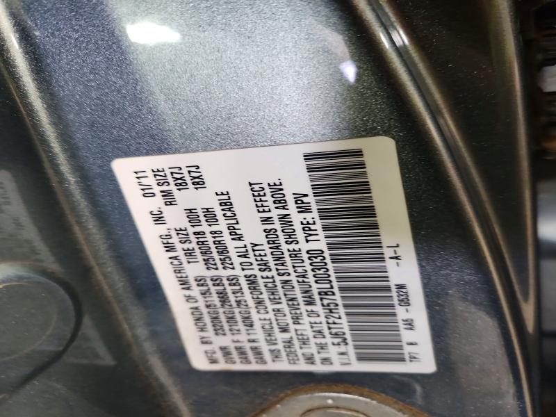 Продаж на аукціоні авто 2011 Honda Accord Crosstour, vin: 5J6TF2H57BL003030, номер лоту: 68987136