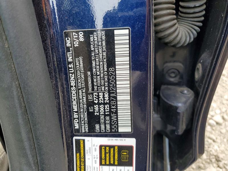 Продаж на аукціоні авто 2018 Mercedes-benz C, vin: 55SWF4KB7JU250528, номер лоту: 68390036