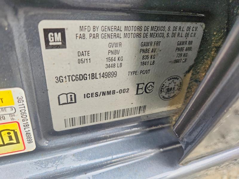 67514296 :رقم المزاد ، 3G1TC6DG1BL149899 vin ، 2011 Chevrolet Aveo مزاد بيع