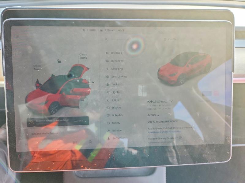 Продажа на аукционе авто 2023 Tesla Model Y, vin: 7SAYGDEE3PA168866, номер лота: 69882106