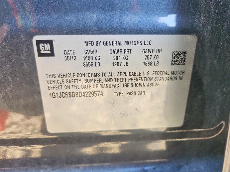 Продаж на аукціоні авто 2013 Chevrolet Sonic, vin: 1G1JC6SG8D4229574, номер лоту: 71047406