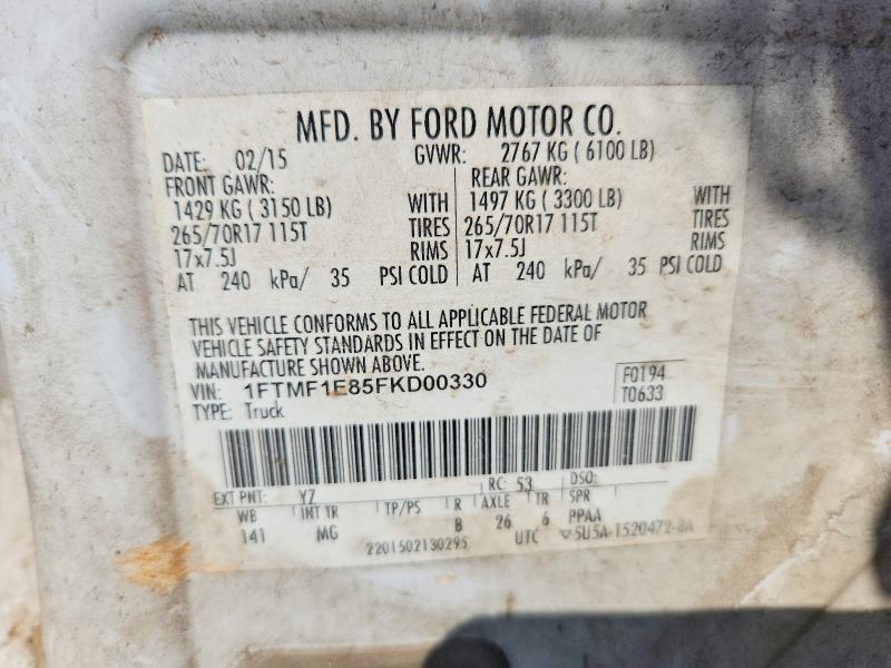 Продаж на аукціоні авто 2015 Ford F150, vin: 1FTMF1E85FKD00330, номер лоту: 68870496