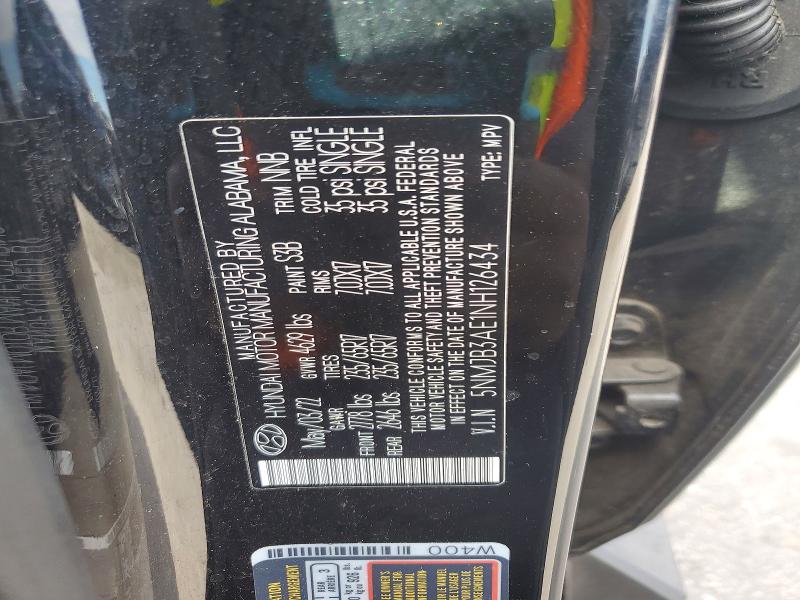 Aukcja sprzedaży 2022 Hyundai Tucson, vin: 5NMJB3AE1NH126434, numer aukcji: 65539966