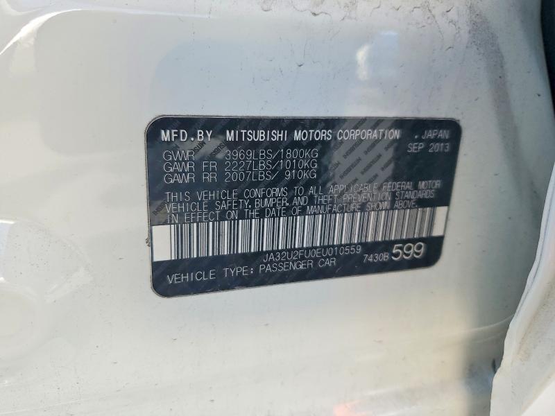 68411566 :رقم المزاد ، JA32U2FU0EU010559 vin ، 2014 Mitsubishi Lancer مزاد بيع