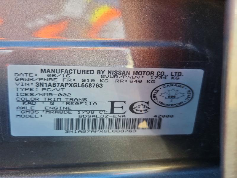 Продажа на аукционе авто 2016 Nissan Sentra, vin: 3N1AB7APXGL668763, номер лота: 70157986