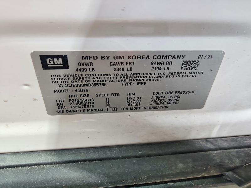 Продаж на аукціоні авто 2021 Buick Encore, vin: KL4CJESB8MB355766, номер лоту: 67306306